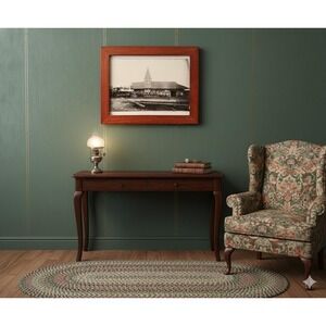 Vintage 13x10.5 Framed Print Railroad Mcintire Iowa Corca 1915